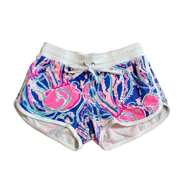 LILLY PULITZER SHORTS JELLIES BE JAMMIN IRIS BLUE CHRISSY LOUNGE SZ S BEACH CHIC - Picture 7 of 16
